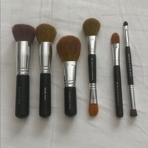“i.d. Bare Escentuals” makeup brushes, set of 6 natural hair